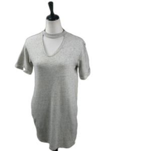 Garage Light Gray Short Sleeve Knit Dress/Tunic Size XS